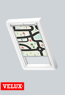 Childrens Roller (Blackout), 4655 Roads - VELUX Loft Blind